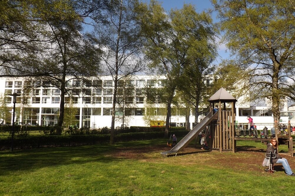 playground in front of the hotel