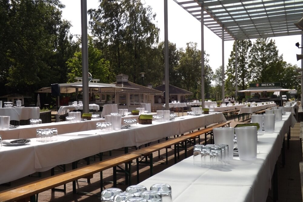 Long table on the terrace