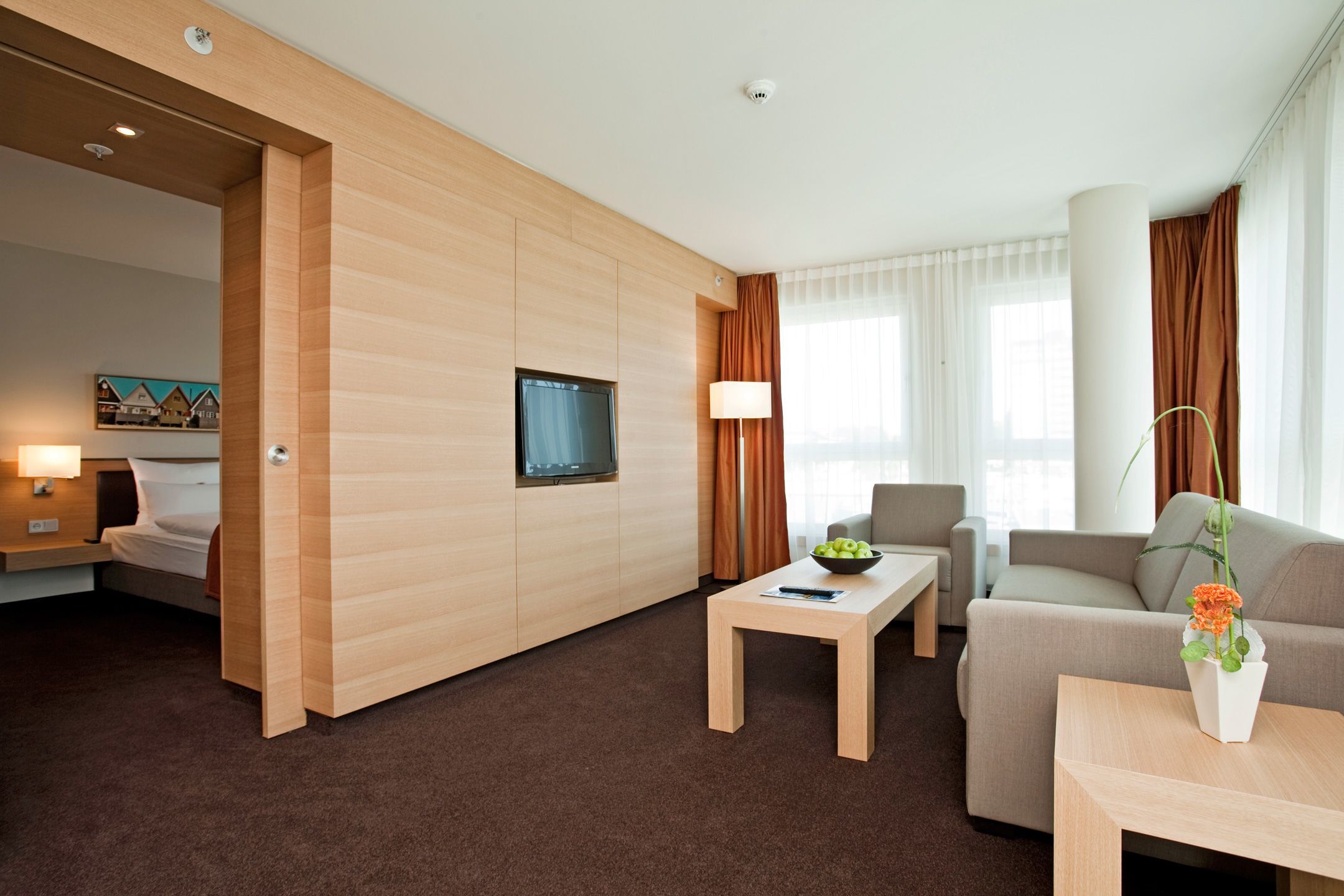 Wohnbereich der Suite des ATLANTIC Hotel Kiel