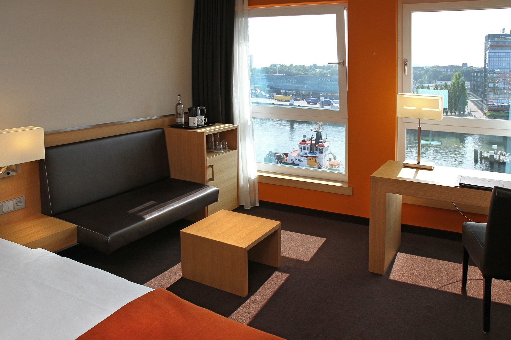 Ausblick aus dem Superior Zimmer des ATLANTIC Hotel Kiel