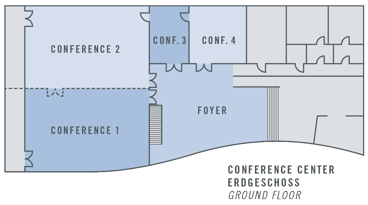 Ground plan event rooms groundfloor