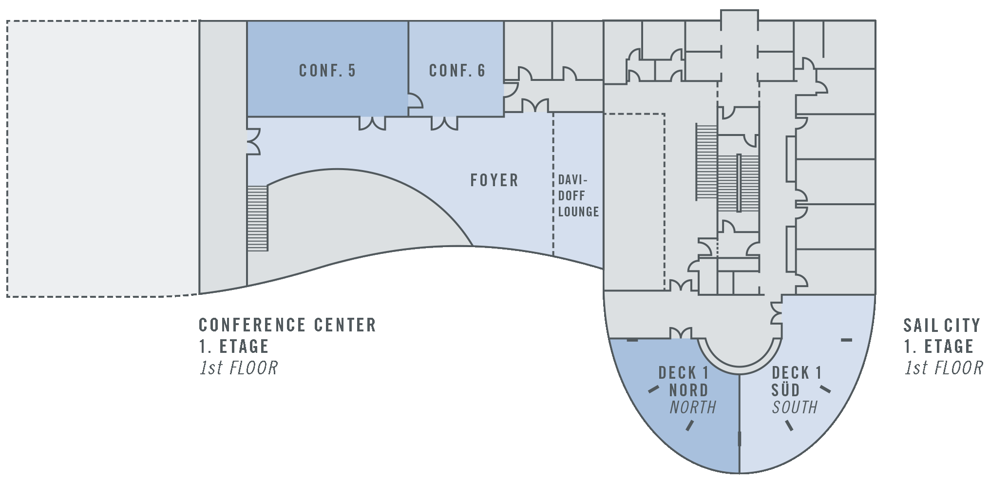 Ground plan event rooms 1. floor