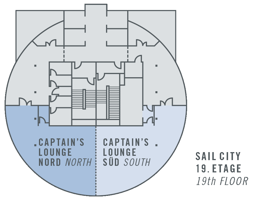 Ground plan event rooms 19. floor