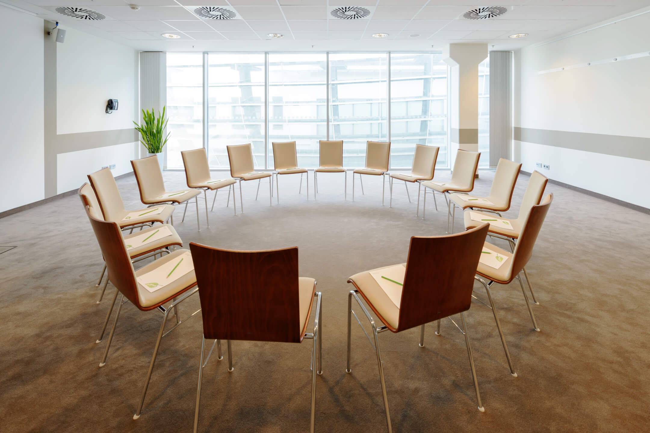 Chair circle in function room conference room 6