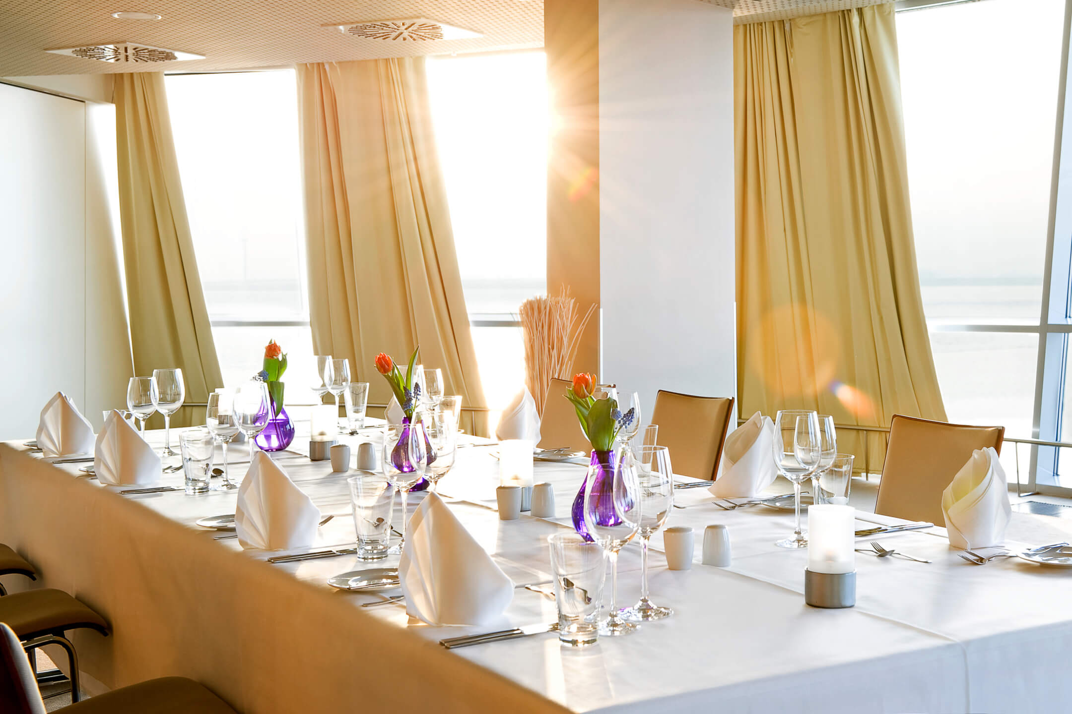 Celebration with festive table in the ATLANTIC Hotel Sail City