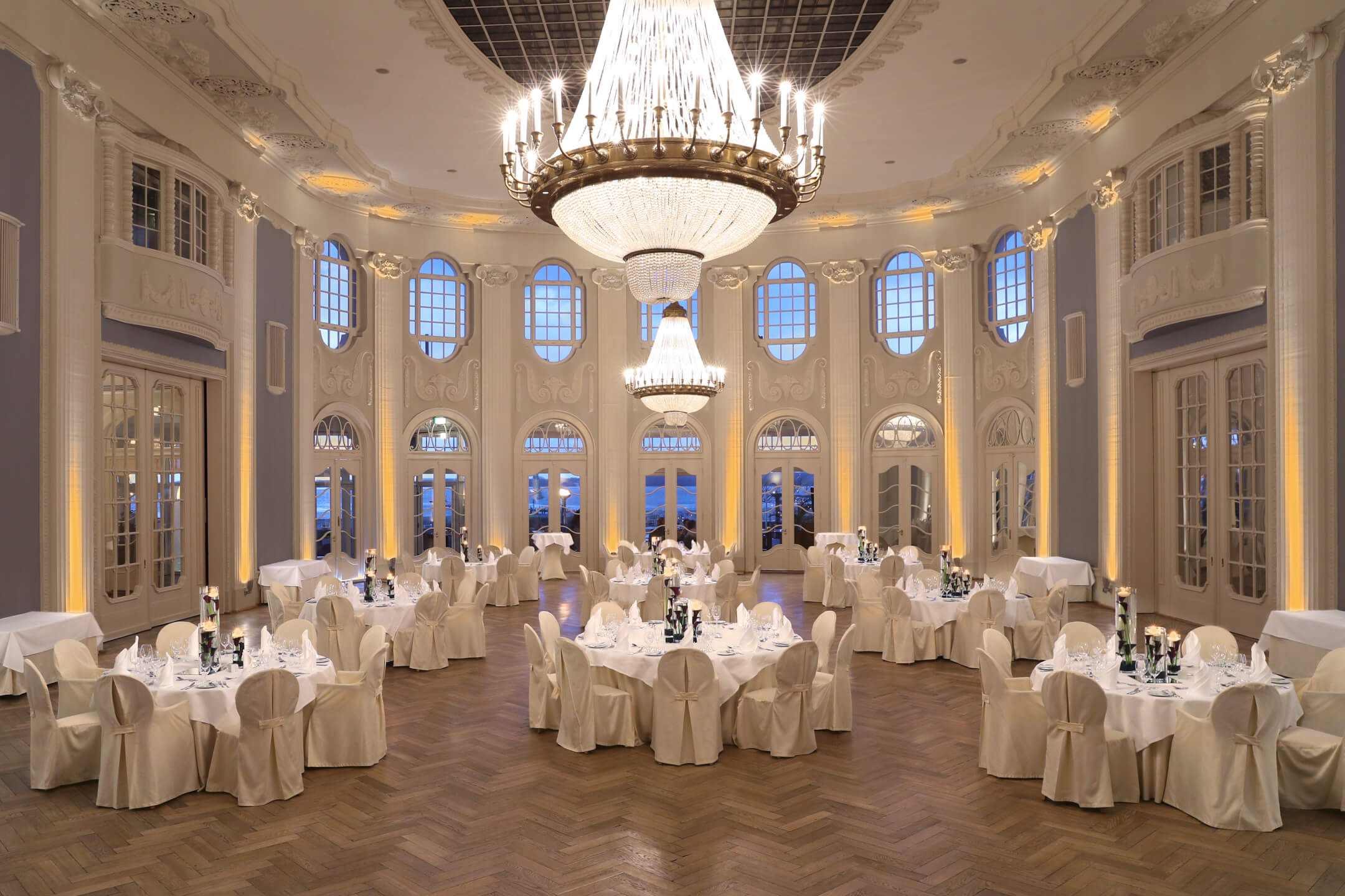 Ballroom in the ATLANTIC Grand Hotel Travemünde