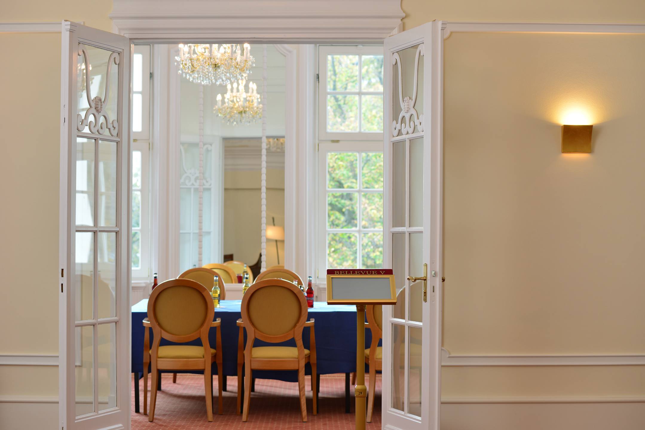 View from the foyer into the event room Boardroom 