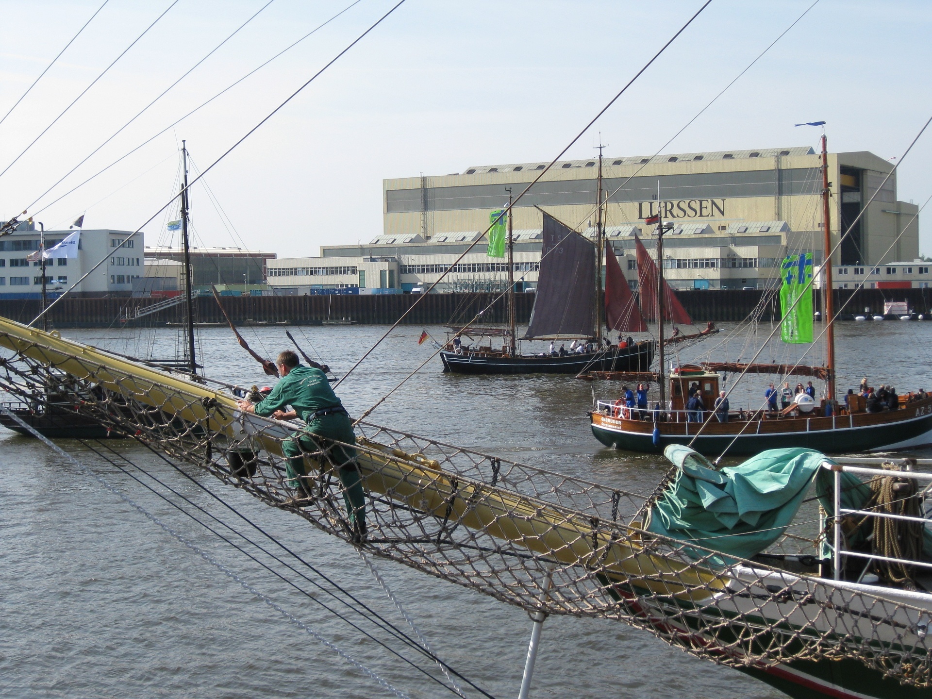 Ships in the harbour of Bremen Vegesack 