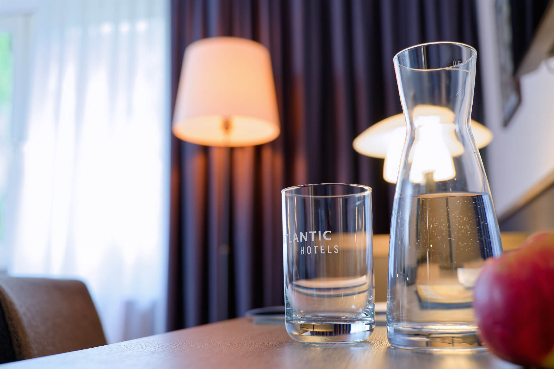 Water in the room of ATLANTIC Hotel Landgut Horn