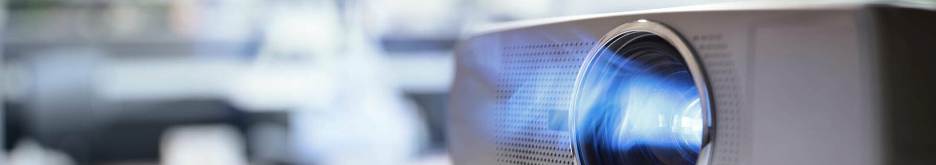 Conference technology at the ATLANTIC Hotel Airport Bremen Projector in a modern conference room at the ATLANTIC Hotel Airport Bremen, ready for presentations.