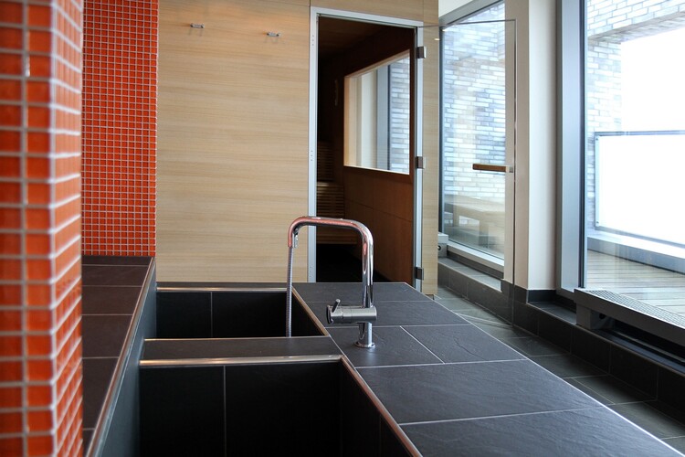 Exterior view of the sauna in the ATLANTIC Hotel Kiel