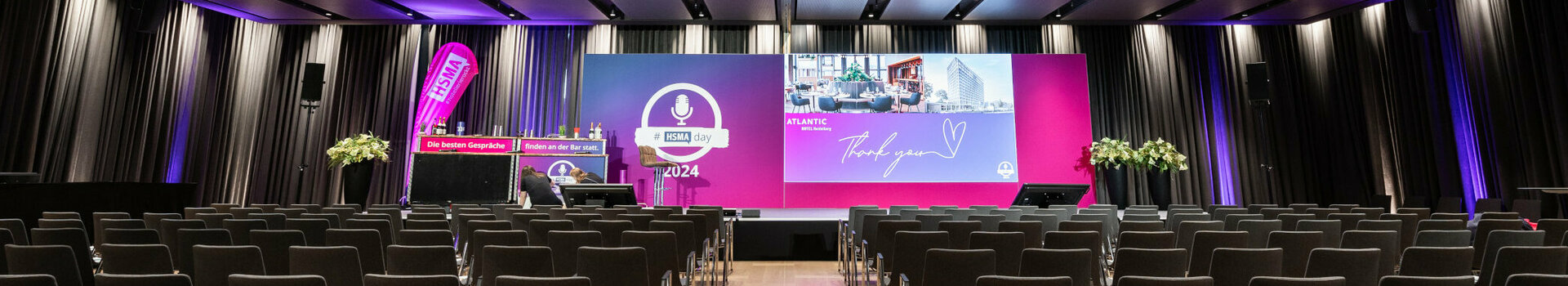 HSMAday2024 Tagungsraum| ATLANTIC Hotel Heidelberg Tagungsraum während des HSMAday2024 im ATLANTIC Hotel Heidelberg