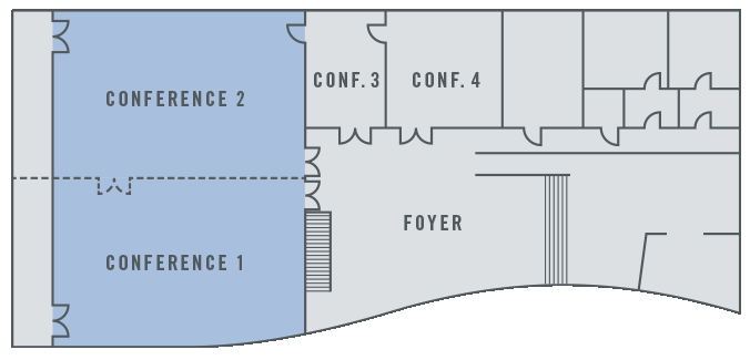 Ground plan event room conference room 1 and 2 at the ATLANTIC Hotel Sail City Floor plan Conference Room 1 and 2