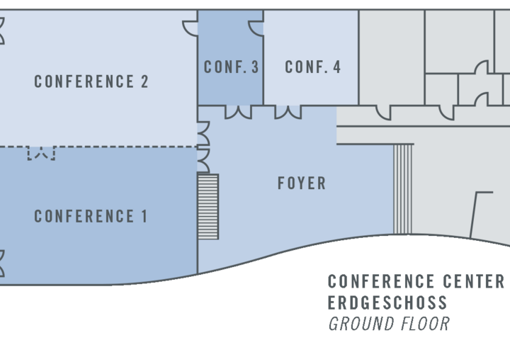 Ground plan event rooms groundfloor at the ATLANTIC Hotel Sail City Floor plan event rooms first floor