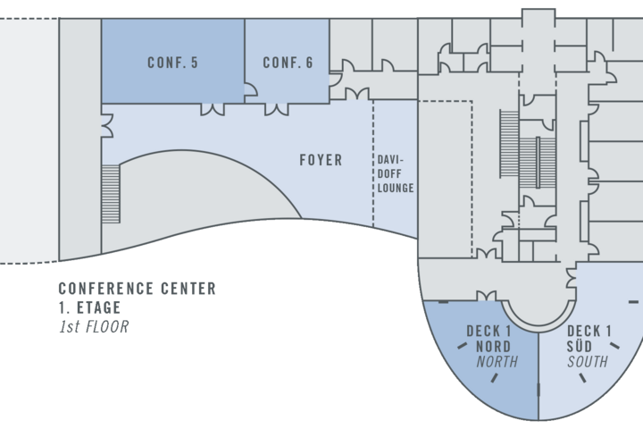 Ground plan event rooms 1. floor at the ATLANTIC Hotel Sail City Floor plan event rooms 1st floor