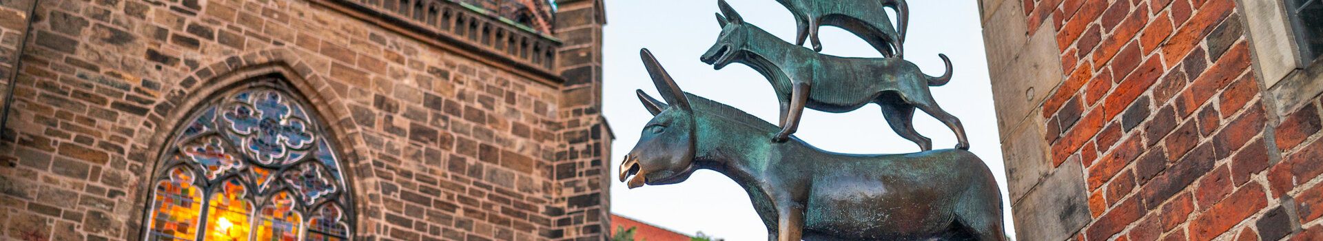 The Bremer Stadtmusikanten in Bremen by clear sky
