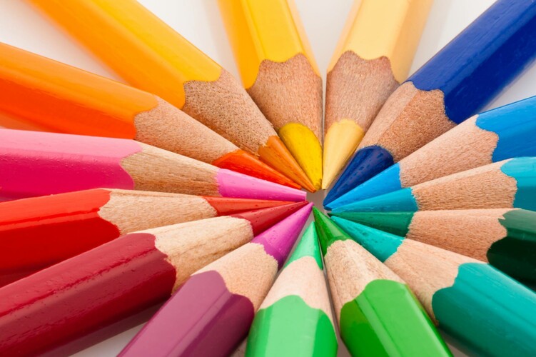 Colourful pencils in the ATLANTIC Hotel Airport in Bremen