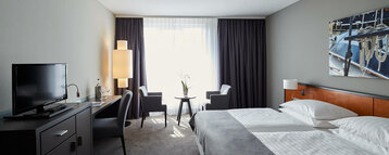 Innenansicht des Comfort Zimmer im ATLANTIC Hotel Vegesack in Bremen