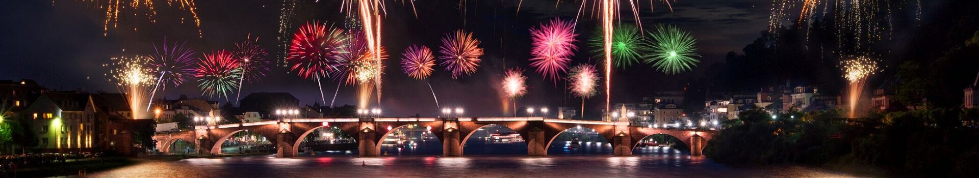 Silvester mit Ausblick im ATLANTIC Hotel Heidelberg Fireworks over Heidelberg on New Year's Eve