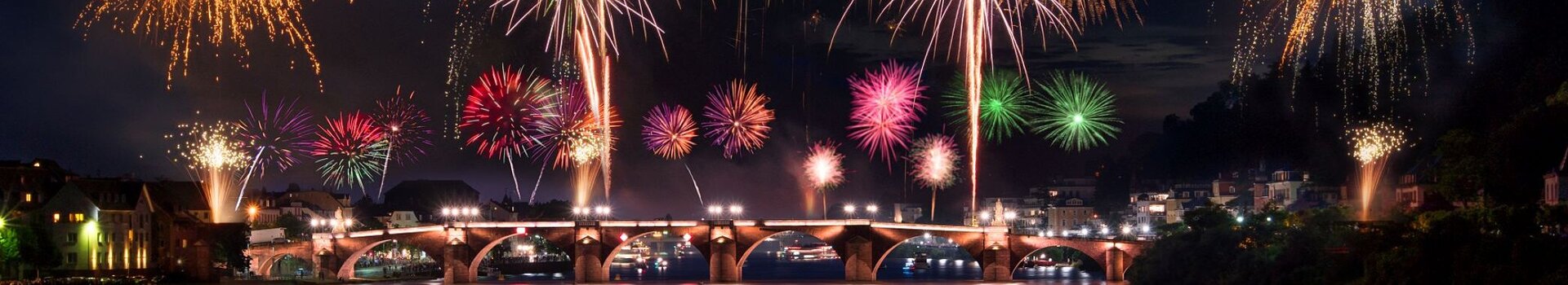 Silvester mit Ausblick im ATLANTIC Hotel Heidelberg Feuerwerk über Heidelberg an Silvester