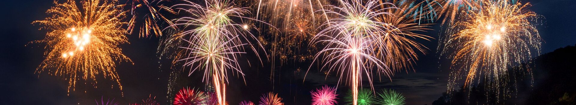 Fireworks over Heidelberg on New Year's Eve