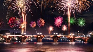 Fireworks over Heidelberg on New Year's Eve