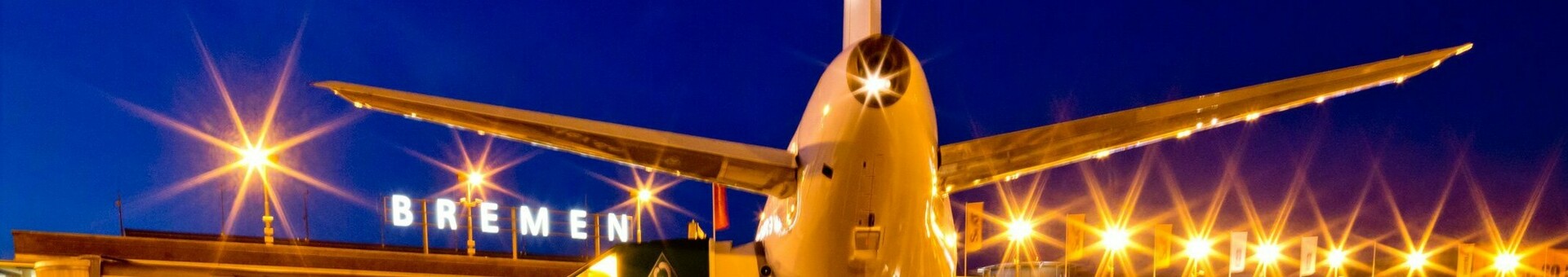 Airplane at the terminal of Bremen Airport